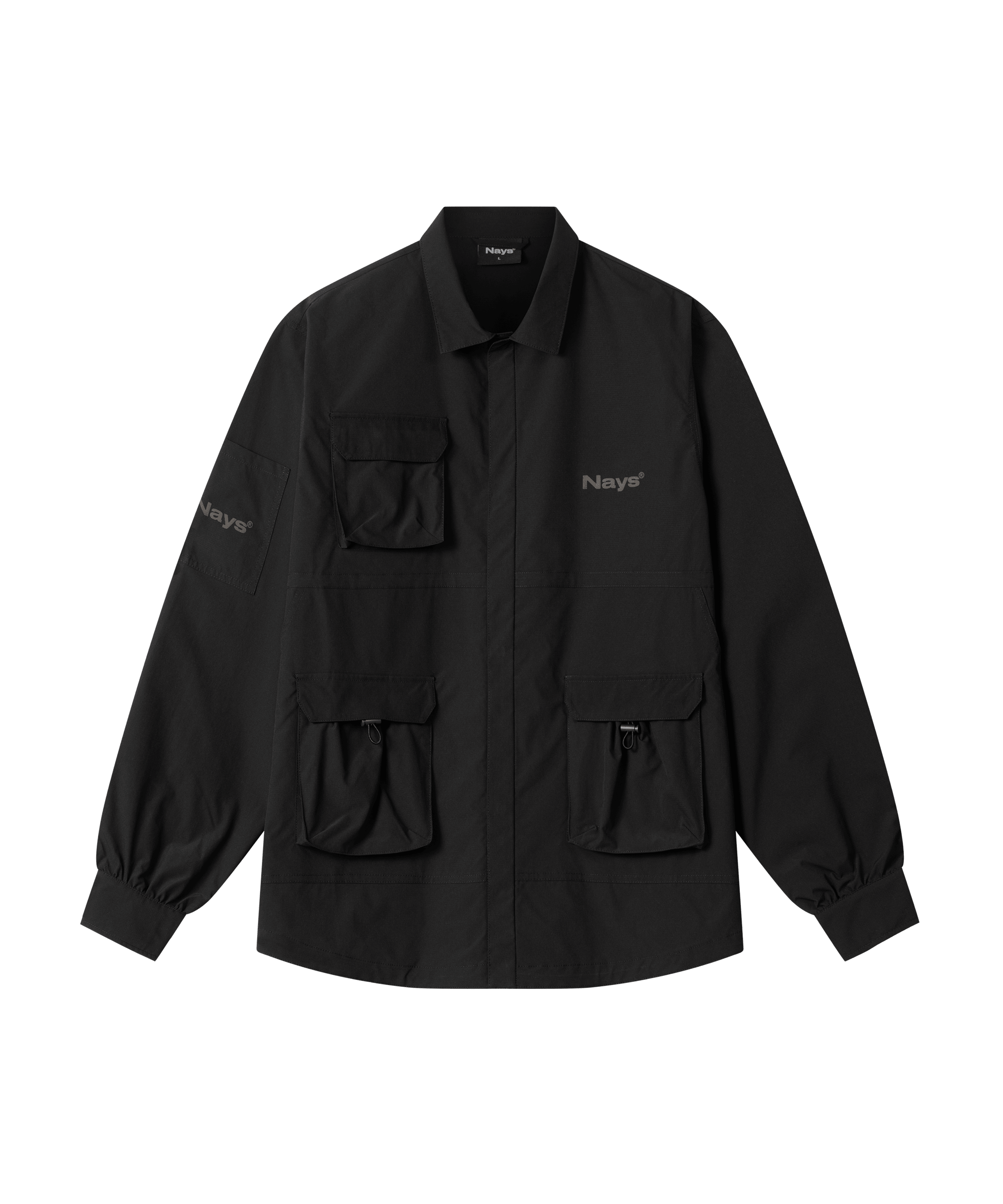 Nays Utility Shirt, eine leichte Shirt-Jacke mit Reverskragen, aufgesetzten Taschen, wasserabweisendem Finish und elastischen Drawstrings.
