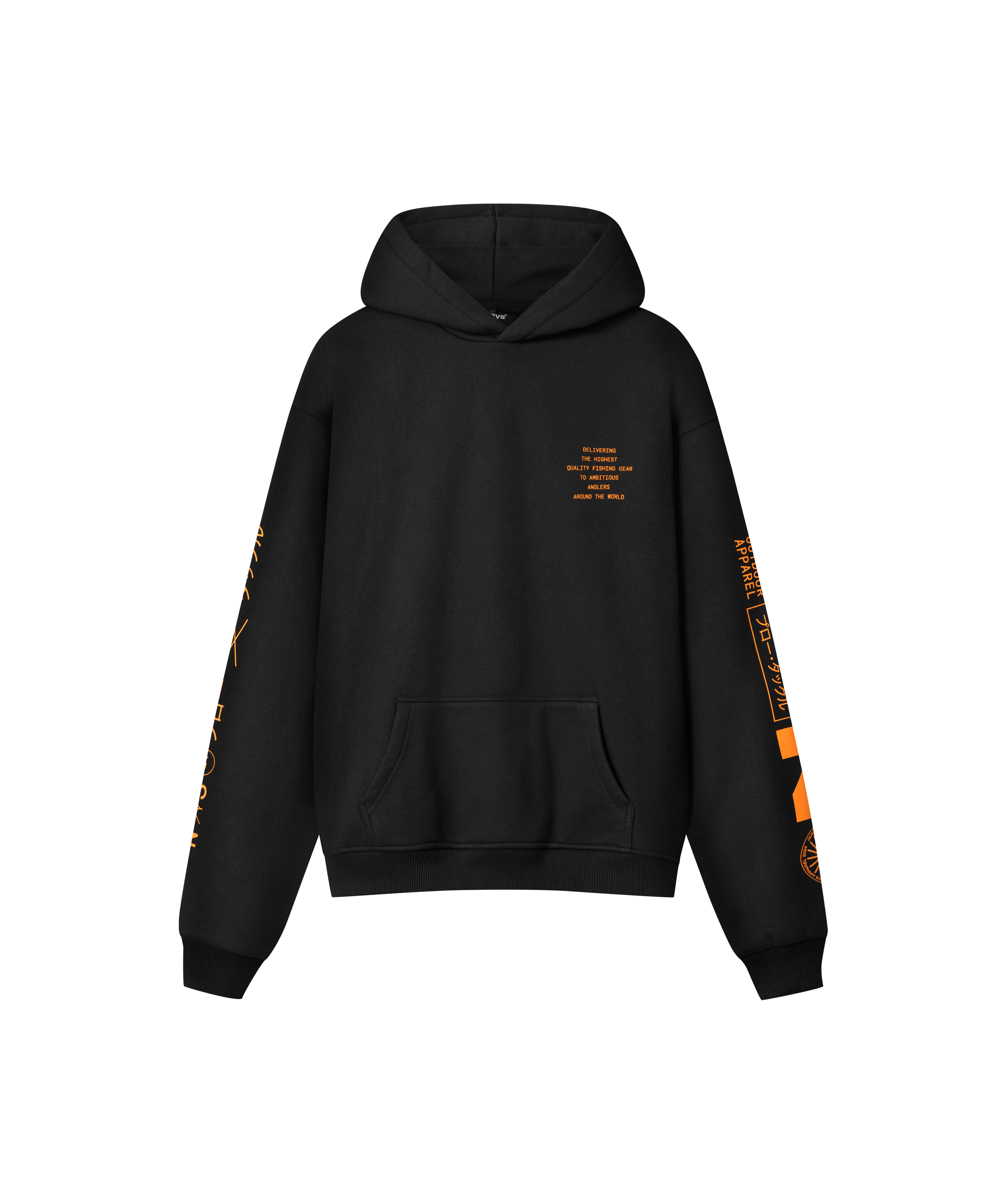 Nays Quote Hoodie mit auffälligem orangefarbenen Grafik-Print, Kapuze und Kängurutasche, ideal für den Alltag, aus weichem Baumwoll-Polyester-Mix für hohen Tragekomfort.