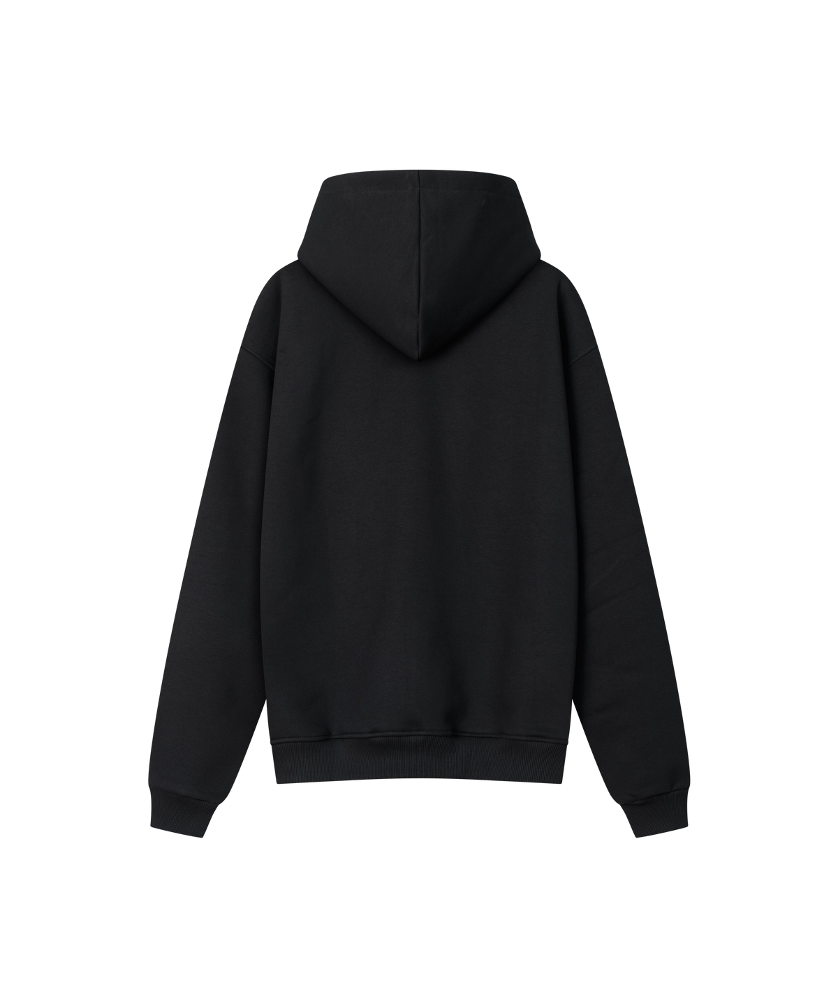 Schwarzer Nays Pro Tackle Hoodie ohne Aufdruck - Rückansicht.