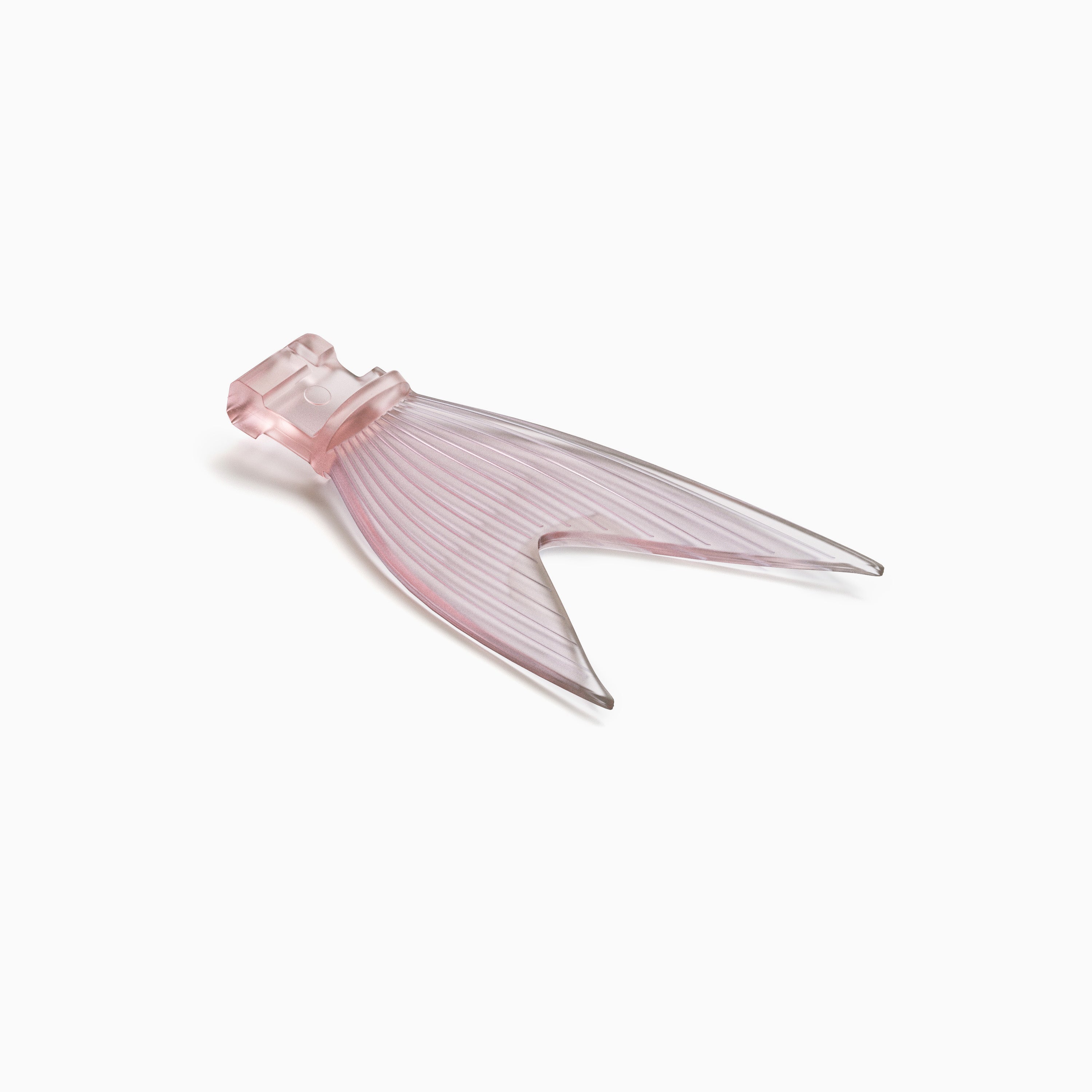 TRN 130 V-förmige Ersatz Fisch Schwanzflosse in semi-transparent rose.