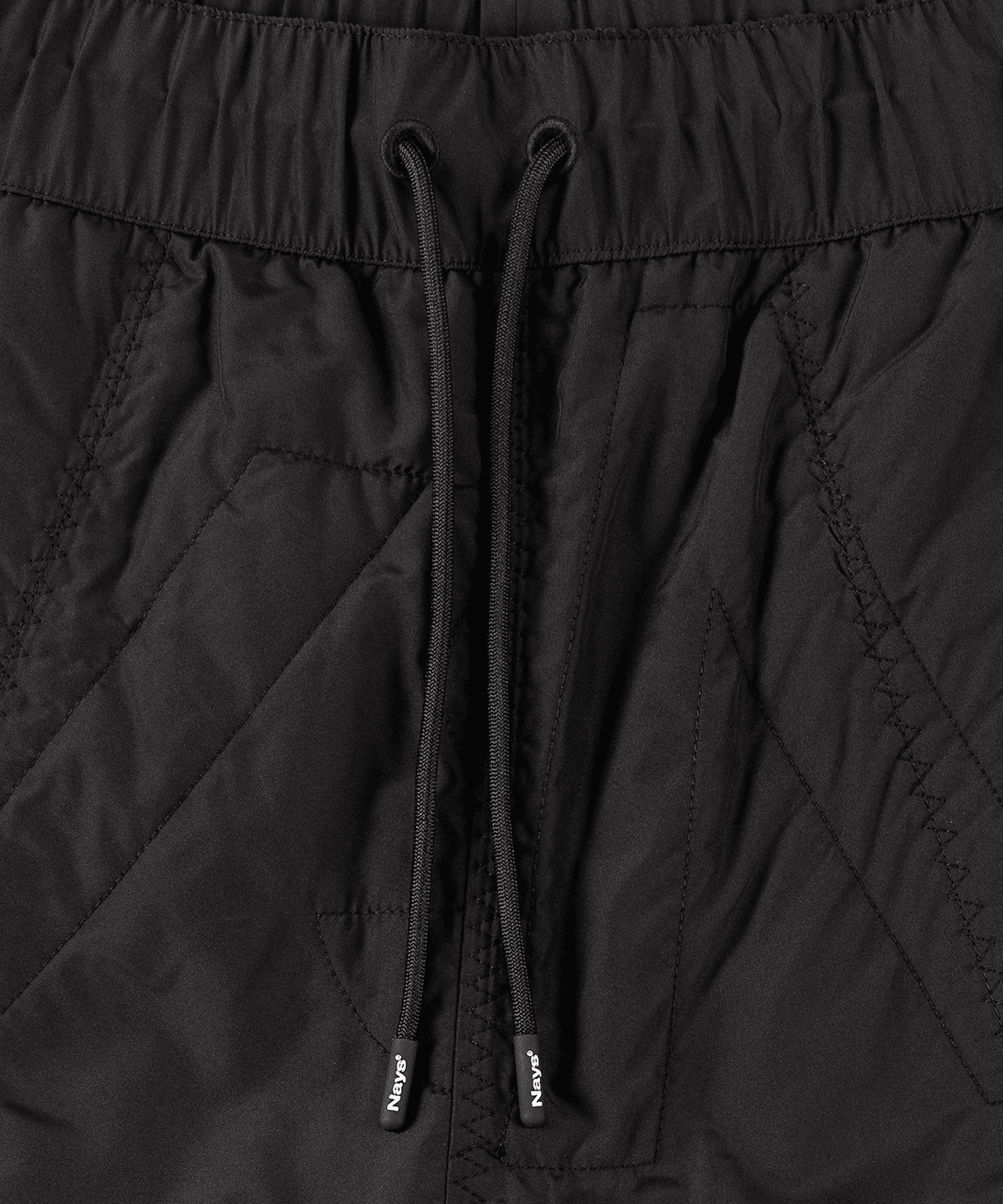 Nays Thermo Pants mit Reißverschluss-Detail, Logo und Steppoptik. im Detail der elastische und verstellbare Saum. Ideal als zweite Lage bei Kälte.