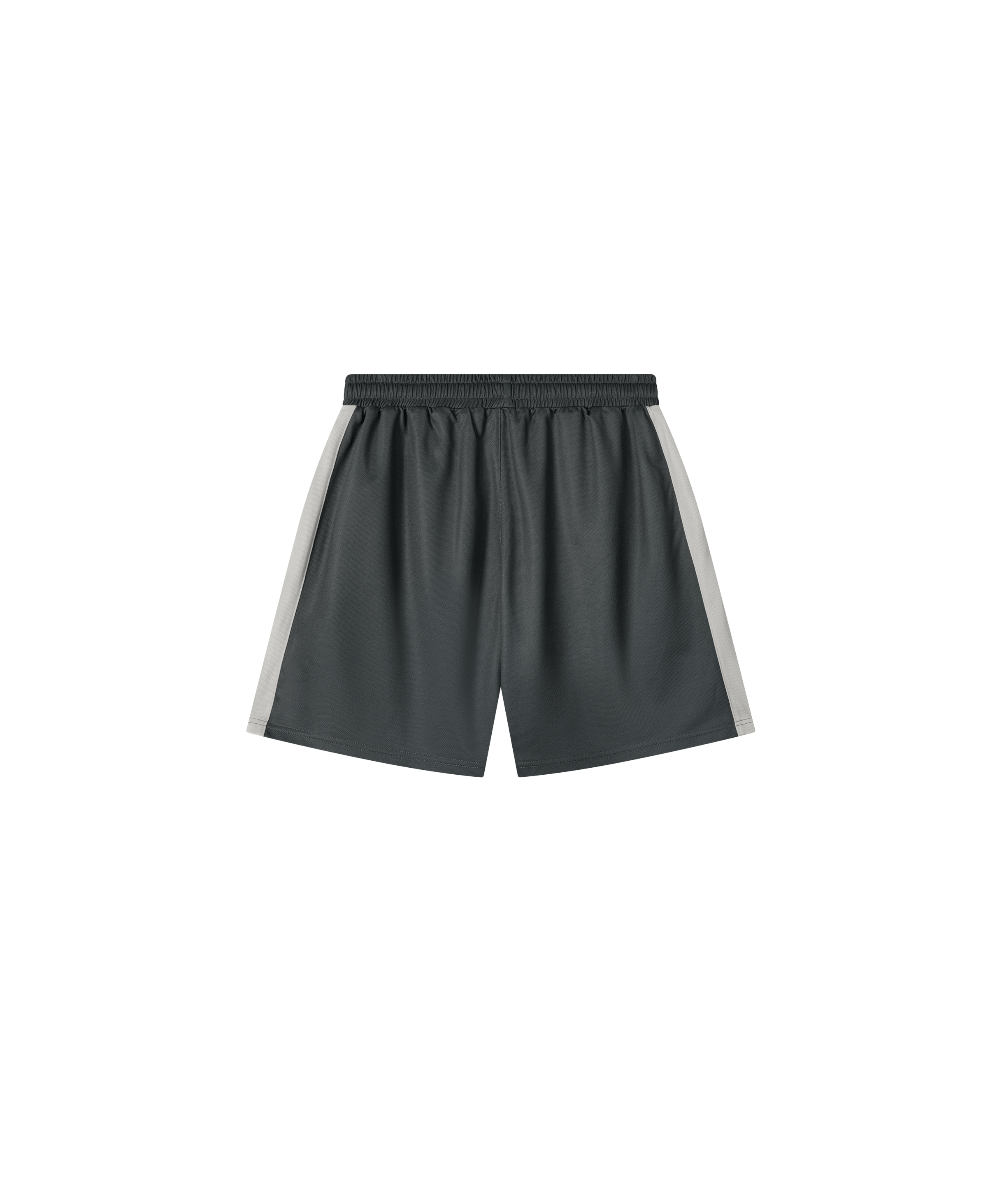 Auf dem Produktbild ist eine sportliche trikot-artige kurze Hose in blau mit weißen Akzenten auf beiden Seiten zu sehen.