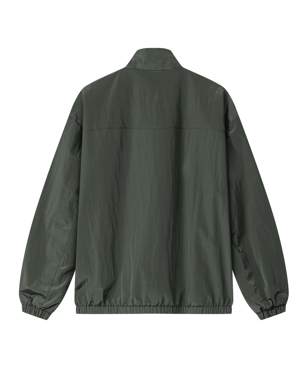 Rückansicht Khaki farbige Blouson Jacke von Nays. Schlicht und ohne weitere Verzierungen.
