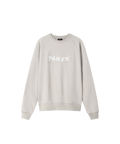 Das Bild zeigt einen grauen Pullover von vorne. Mittig auf der Brust ein weißer Nays Schriftzug.