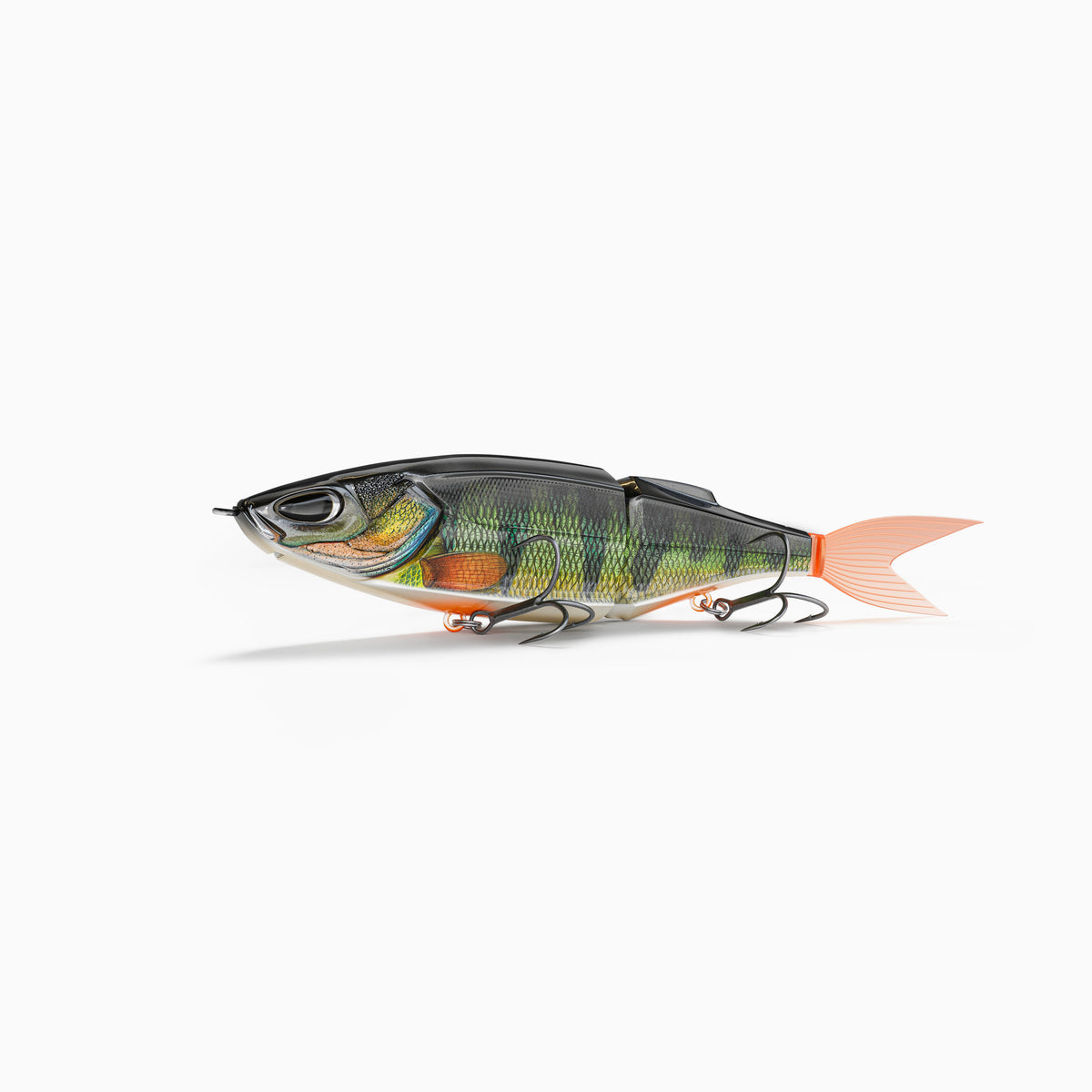 Nays TRN 130 Swimbait Raubfisch Angelköder für Barsch, Zander und Hecht im natürlichen Barsch Dekor.