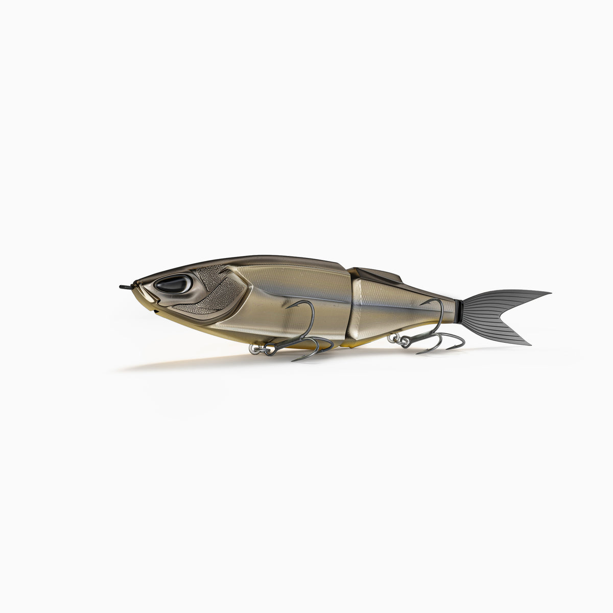 Nays TRN 130 Swimbait Raubfisch Angelköder für Barsch, Zander und Hecht im natürlichen gold-braunen Dekor.