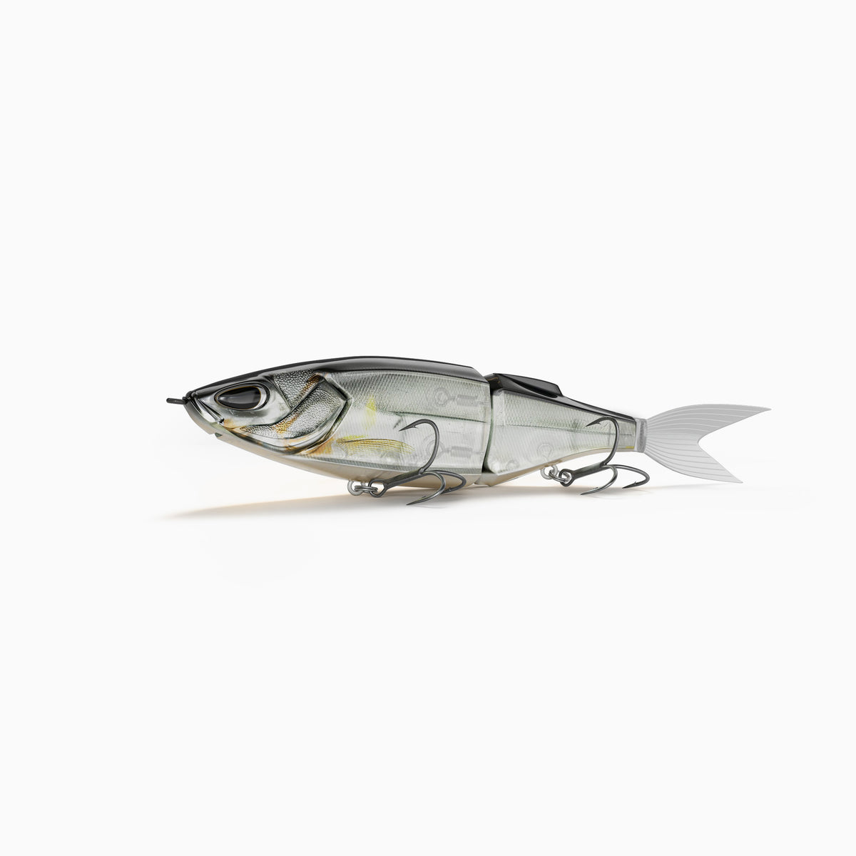 Nays TRN 130 Swimbait Raubfisch Angelköder für Barsch, Zander und Hecht im natürlichen silbern schimmerndem 