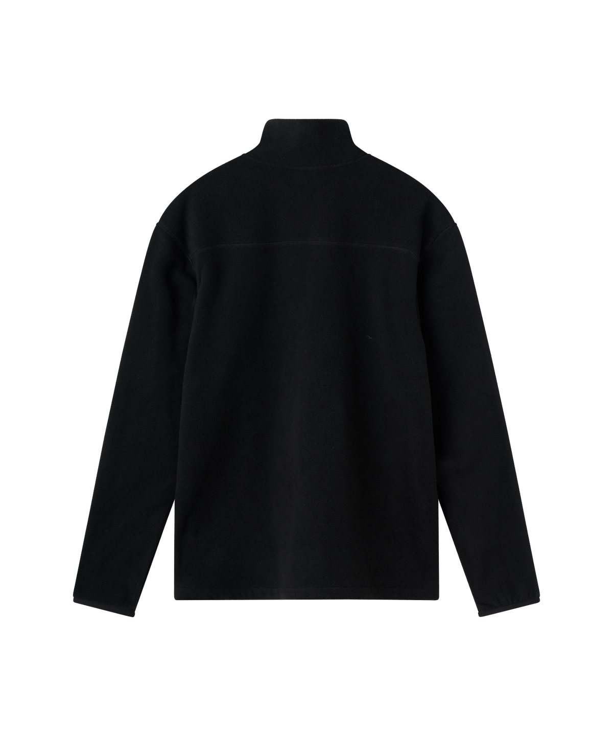 Rückansicht schwarze Fleece Jacke mit Stehkragen von Nays.