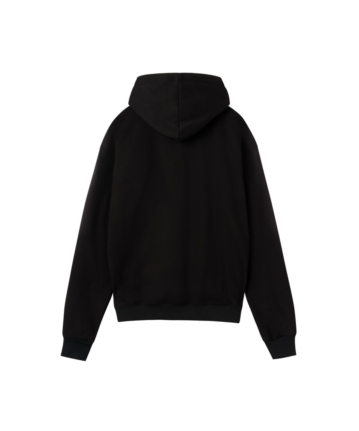 Rückansicht schwarzes Kapuzen Sweatshirt von Nays.