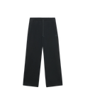Schwarze Nays Jogginghose mit weitem Bein, elastischem Kordelzug-Bund und dezentem Logo-Stick.